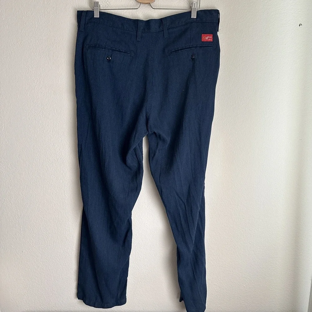 LAPCO FR Work Pants Mens 40x32 Navy Blue Flame Resistant Tecasafe One CAT 2